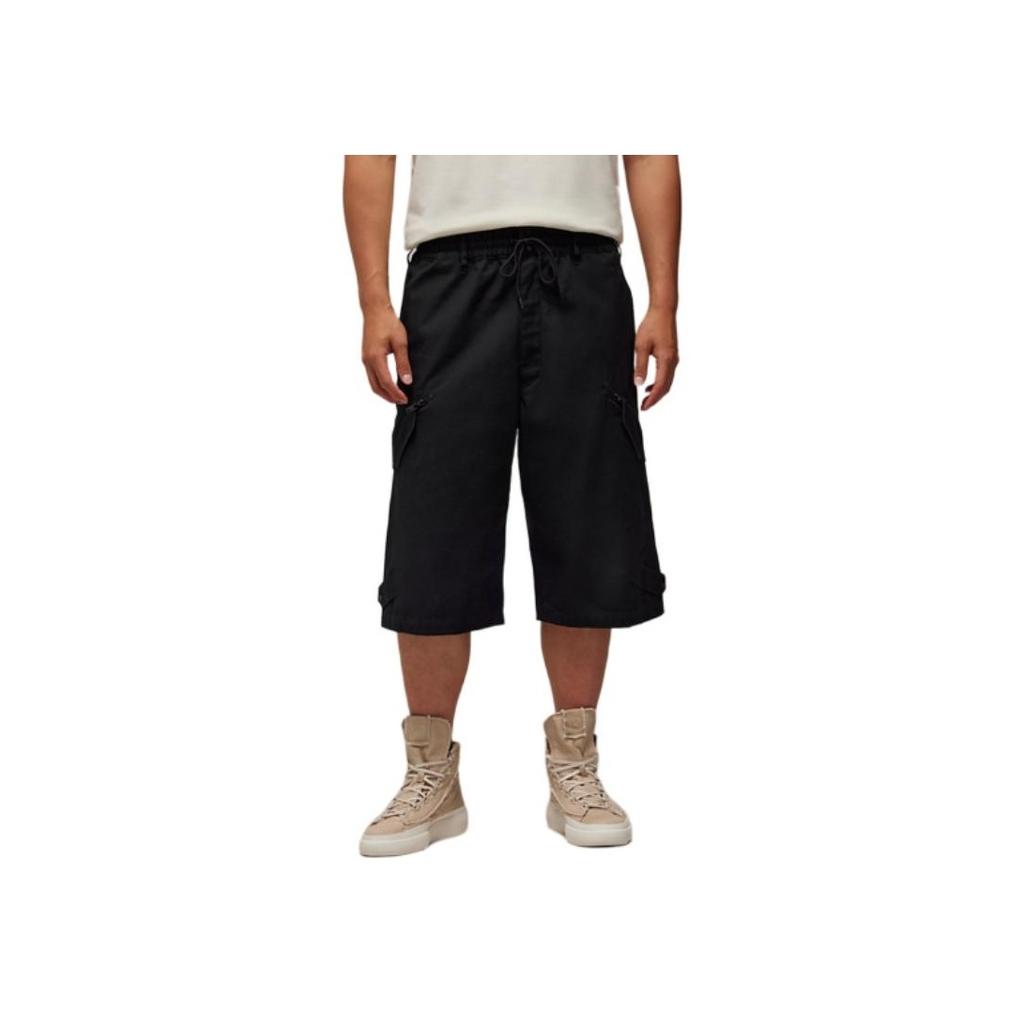 Y-3 Solid Color Elastic Waist Straight Leg Pocket Casual Shorts Men shorts Black IN4347