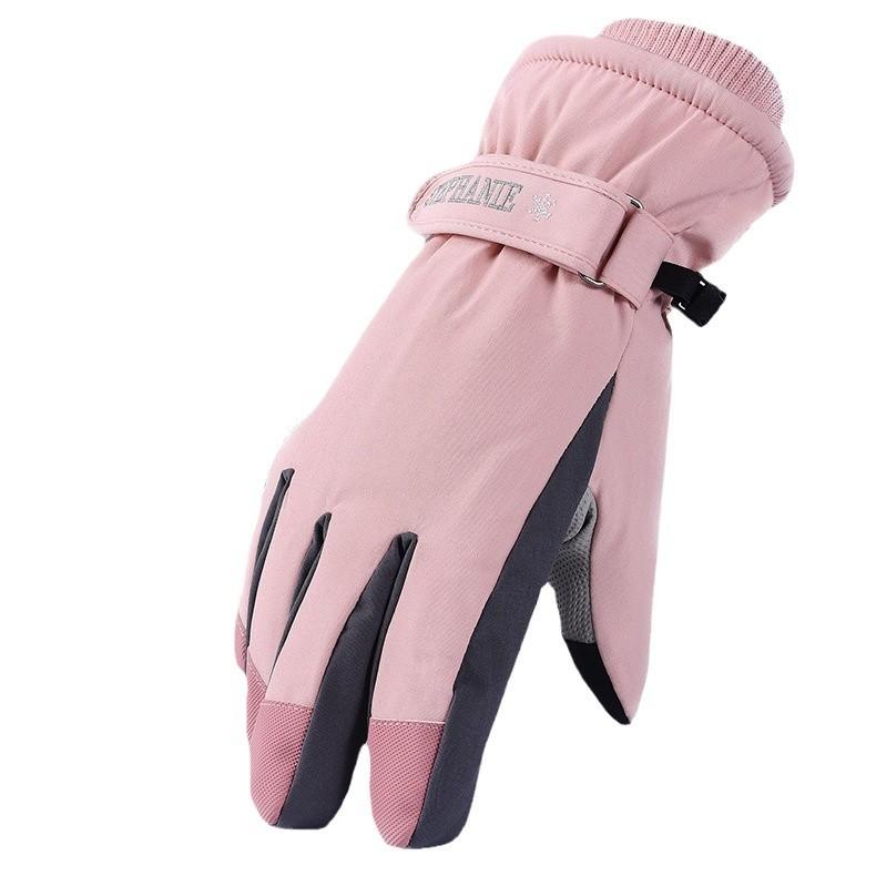 Ladies Outdoor Ski Gloves In Autumn and Winter Keep Warm Add Velvet  Splash Proof  Skid Proof and Wear Resistant Winter Cycling Can Touch The Screen.