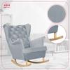 Carol Rocking Chair, Scandinavian Family Meble, Steel, Light Grey