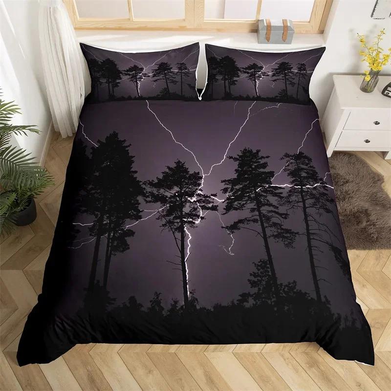 Comforter Natural Landscape Single Twin King Waterfall Bedding Set Polyester Mountains River Comforter For Boys Girl
