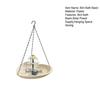 Solar Hanging Bird Bath Basin with Dual Water Flow Solar Fountain Space-Saving Outdoor Hanging Bird Waterer for Gardens Weather-Resistant Bird Bath