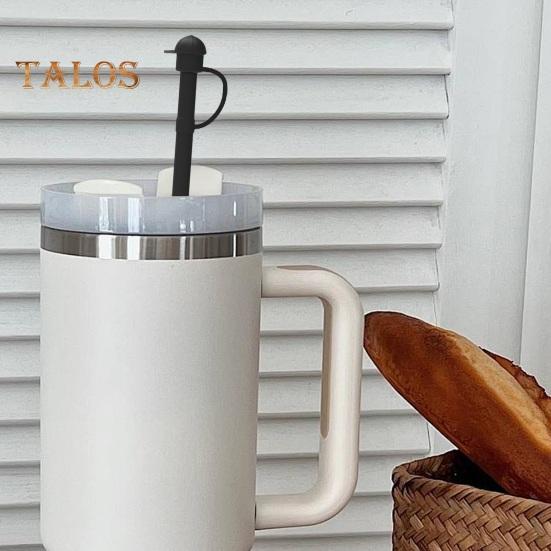 1/6Pcs Silicone Straw Set for 30/40oz Tumblers Reusable Straws with Covers Food-Grade Easy To Clean Replacement Silicone Straws for Travel Outdoor