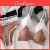 Briefs Sexy Women Bra Set Low Waist Panties Wire Free Bra Bralette Lingerie Brassiere Female Cotton Underwear Set