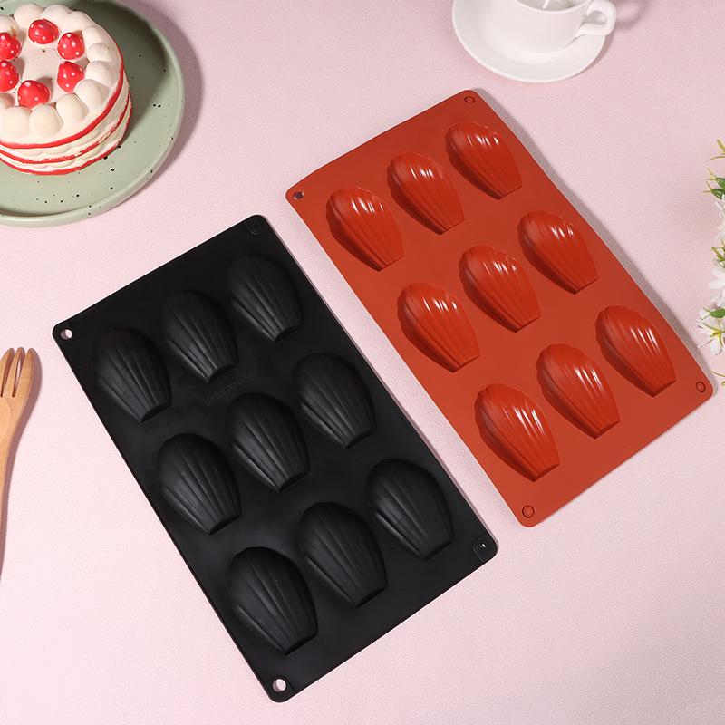 Moule à Gâteau Madeleine en Silicone 9 Cavités Coquille Biscuit Gâteau Savon Fait Main Plateau Moule en Silicone Anti-adhésif
