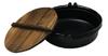 Sukiyaki-Topf 26cm 2 bis 3 Eisen Holzdeckel mit Griff Kompatibel mit Gaskassette IH Kochen Sie köstlich mit einem authentischen Eisen-Sukiyaki-Topf Hitze