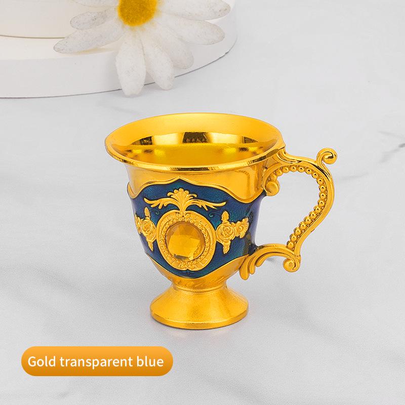 

Стильный европейский и американский креативный металлический набор винных бокалов с узором из сплава и украшением драгоценными камнями 30 x 54 x 50 mm