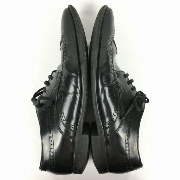 Regal Made In Japan Wingtip Business Shoes Black Size 25.5(USED)