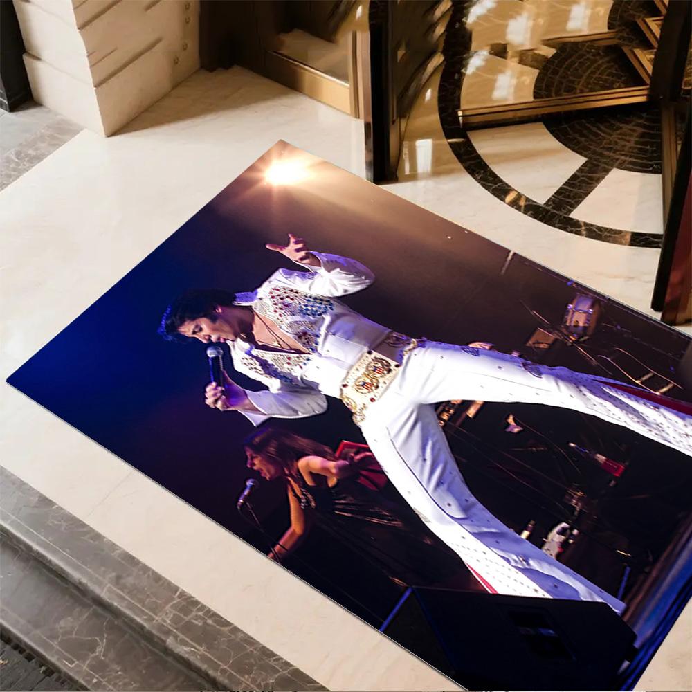 Elvis Presley Performance Carpet Suitable for Hallway Living Rooms Outdoor Foyer Anti-slip Rug Anime Office Decor Perfect Gift for Women/Men