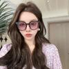 Folding Air Cushion Sunglasses Women Ebony Purple Sunglasses Big Face Glasses Gradual Change Blush