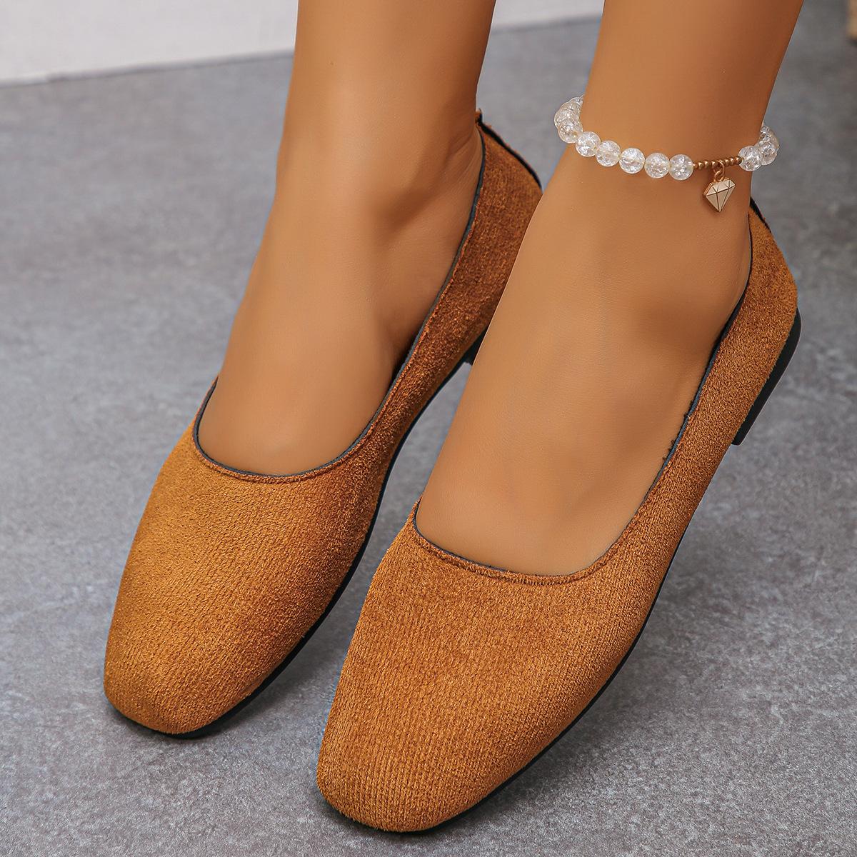 

European and American new single shoes women s 2025 spring and autumn shallow mouth suede flat bottom leopard print large size single shoes women s 42