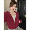 Women's Grey Hooded Sweatshirt - Casual, Slimming, Versatile Early Autumn Style