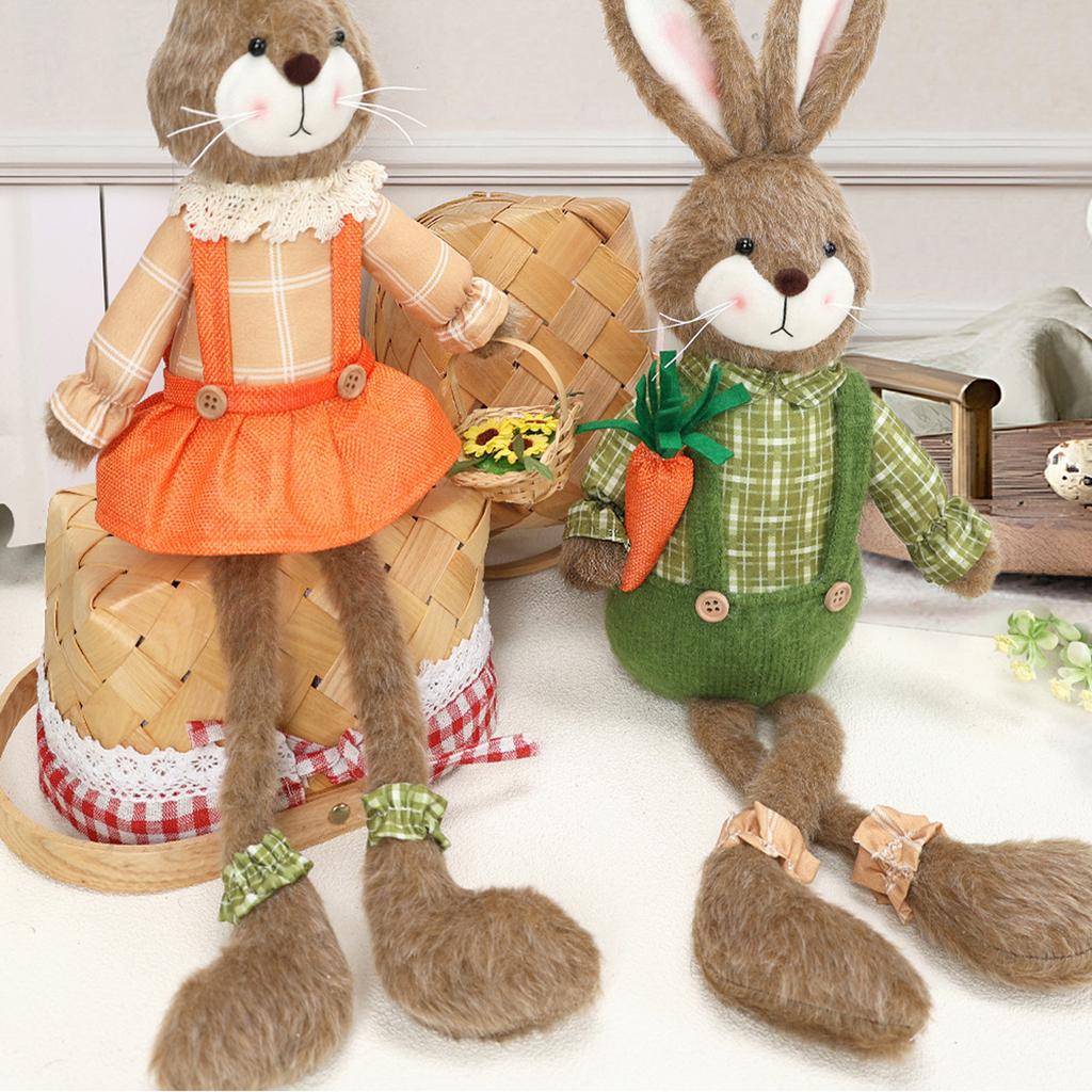 Easter Bunny Decorations, Creative And Cute Bunny-Shaped Ornaments, Handmade Fabric Home Decor