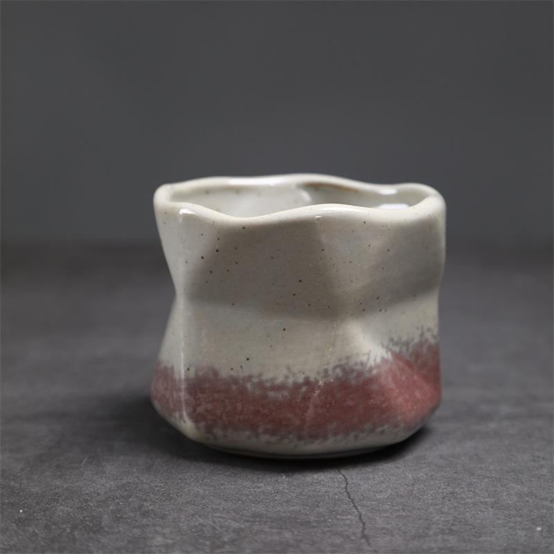 Kiln Change Small Cup Kung Fu Tea Bowl Retro Ceramic Tea Cup Coffee Cup Coarse Pottery Kiln Change Master Cup