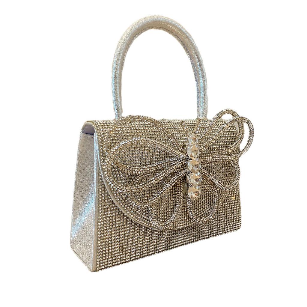 Bolso Plateado Nuevo Bolso de Diamantes Bolso de Barra para Fiesta Vestido de Noche Bolso de Cumpleaños Boda Banquete Bolso de Banquete