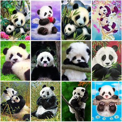 Cartoon Panda DIY 5D Diamant Malerei Tier Diamant Stickerei Volle Runde Harz Kreuz Stich Kits Wohnkultur Broderie Diamant