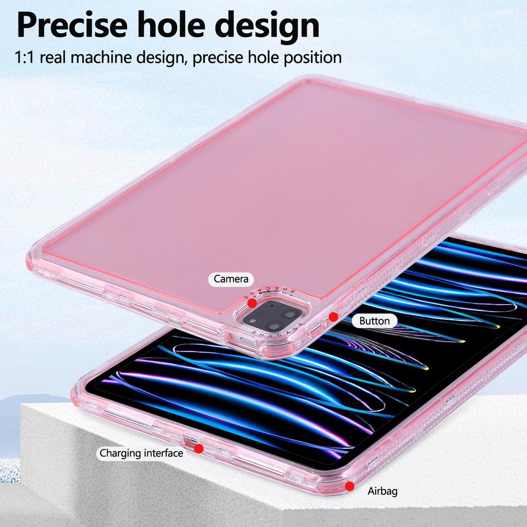 Clear Case for iPad Pro 11 (2022)/(2021)/(2020)/(2018) 3 in 1 PC + TPU Shockproof Tablet Cover