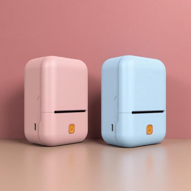 Mini Printer Portable Label Thermal Printer Home Portable Name Sticker Printer Photo Inkless Sticker Printers School Supplies