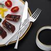 24pcs Silver Cutlery Set Stainless Steel Tableware Knife Fork Coffee Spoon Dinnerware Dishwasher Safe Dinner Cutlery