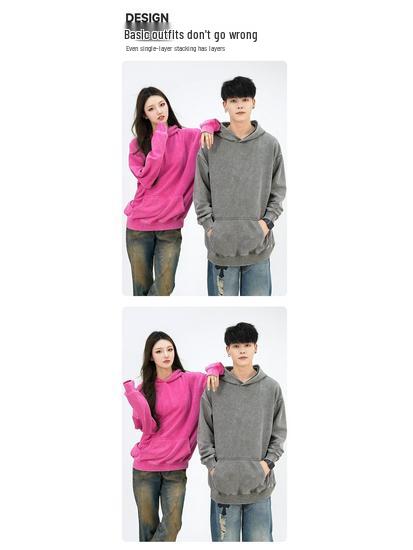 Men's Custom Embroidered Cotton Hoodie - Loose, Thick & Washable