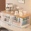 Multi-Layer Metal Storage Rack Solid Wood Countertop Storage Rack  Kitchen Countertop