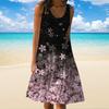 Casual Summer Cake Dresses Women's Sleeveless Beach Party Tank Dresses Fashion Floral Print Casual Midi Dresses For Women