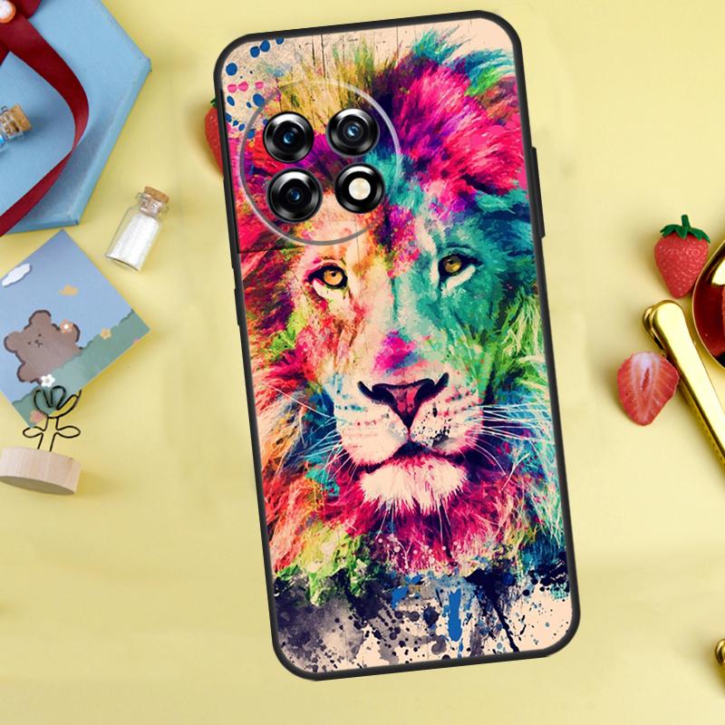 Lion Animal Case For OnePlus Nord 5 CE 2 3 4 Lite N20 N30 OnePlus 10T 12R 13R 13T 10 11 12 13 15 Cover