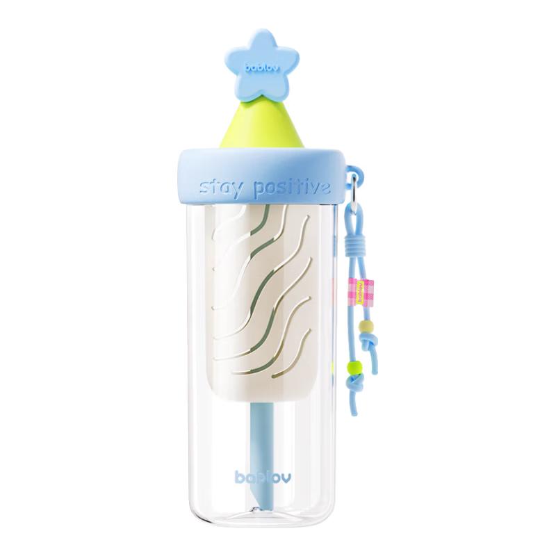 BabloV High-Value Glass Straw Tea Infuser Cup
