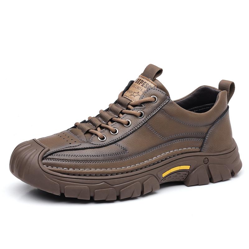 

Высококачественная брендовая кожаная обувь увеличенной высоты для мужчин с износостойкой подошвой, походная обувь для мужчин, спортивная обувь 44 хаки