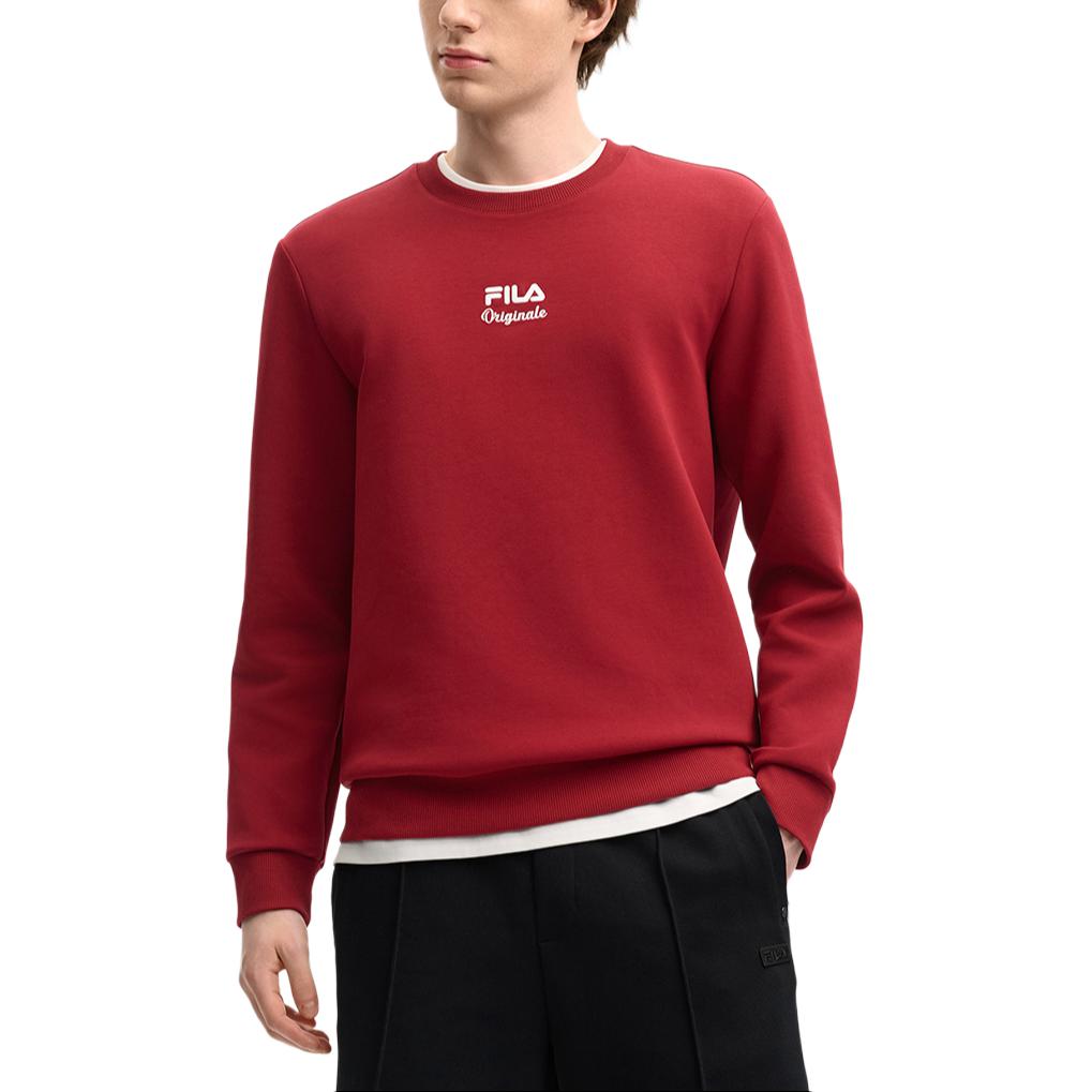 New FILA ORIGINALEBIELLA Sweatshirt Men's Rose Burgundy F11M519213F-WI