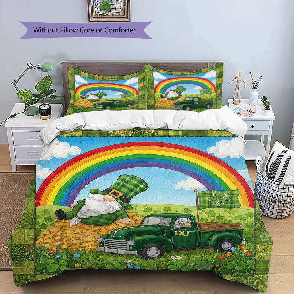 Set Copripiumino Trapuntato con Fantasia Cartone Animato Federa Decorazione per la Casa Regalo di Compleanno (1 * copripiumino + 2 * federa, senza nucleo)