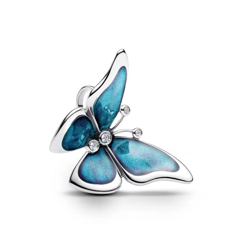 Neues Mode 925 Silber Schmetterling Sonnenblume Rose Anhänger Charm für Perlenarmband Damen Schmuck Geschenk