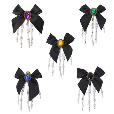 Horror Skeleton Hand Hair Clip Portable Strong Halloween Accessory For Cosplay Event And Themed Gatherings