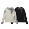 Womens Vintage Crew Neck Knit Sweater Streetwear Casual Slim Fit Pullover Teens Winter Long Sleeve Top