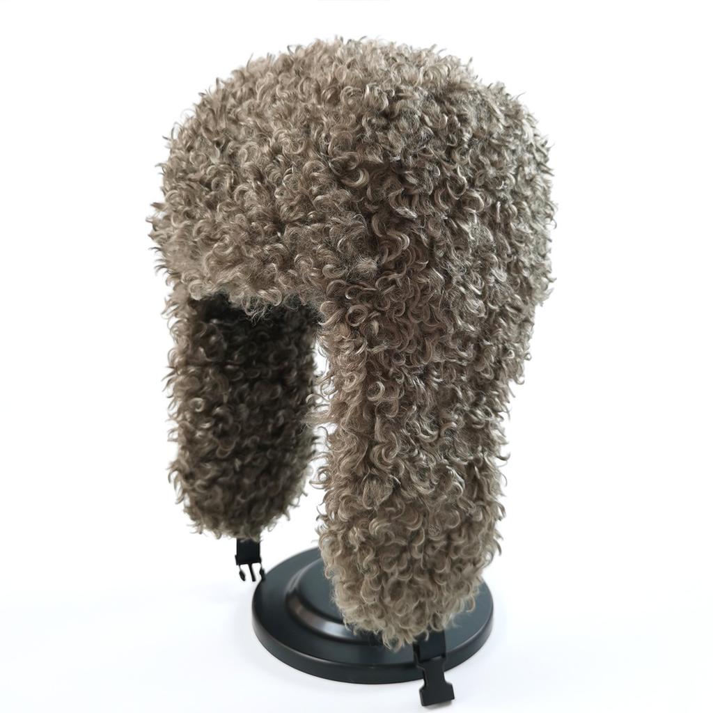 New Cute Fur Autumn and Winter Aviator Hat, Lamb Wool Imitation Fur Plush Warm Winter Ear Protection Hat