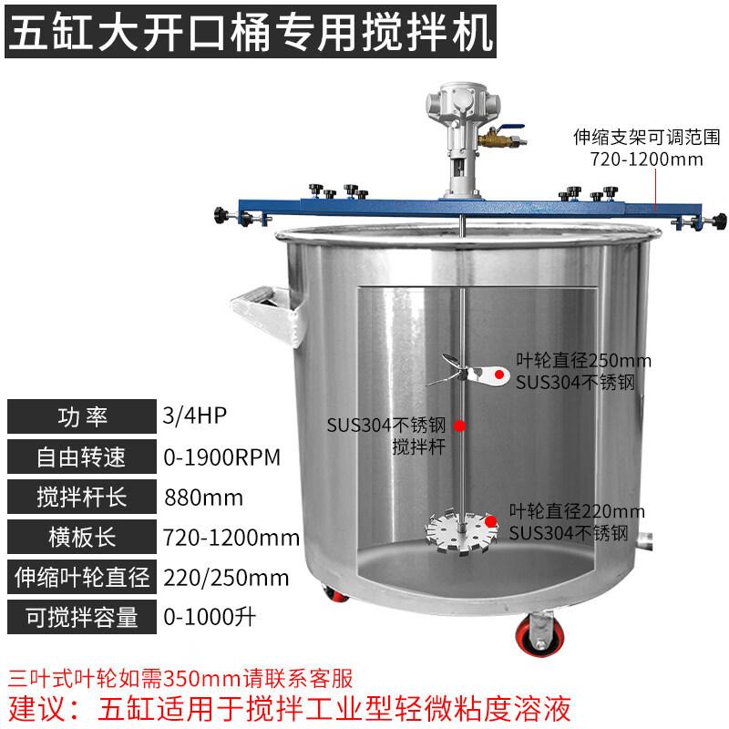 Five-Cylinder Pneumatic IBC Tote Agitator