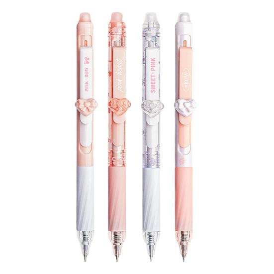 4 Pcs Retractable Erasable Gel Pens 0.5mm Fine Point Blue/Black Ink Refillable Ballpoint Pens for Office School Supplies