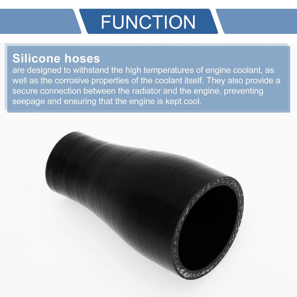 X AUTOHAUX Silicone Hose Different Diameter Silicone Tube Black Length