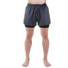 Compression Lining 2-in-1 Running Shorts Elastic Waistband Cycle Fitness Shorts  Running