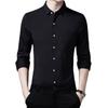 Spring and Autumn Men's Long-sleeved Shirt Youth Casual Solid Color Shirt Men's One Piece