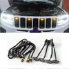 4 Bucăți Unul Pentru Patru Carcasă Afumată Lumină Galbenă Pentru Jeep Grand Cherokee 2003-2021 Grilă Frontală Lumină LED Stil Raptor Grilă