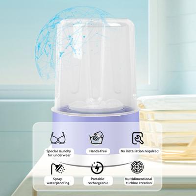 Φορητό Μίνι Πλυντήριο Ασύρματης Φόρτισης Κύπελλο Πλυντηρίου Εσωρούχων Αυτόματος Καθαρισμός Χωρίς Χέρια Πλυντήριο Ρούχων για Ταξίδια Οικιακή Χρήση