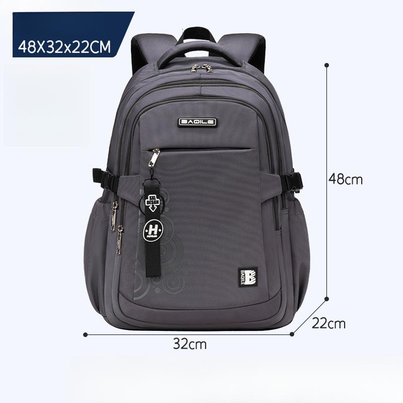 

Рюкзаки из ткани Оксфорд для мужчин, простые деловые рюкзаки, сумки для путешествий на открытом воздухе и школьные сумки для учеников средней и старшей школы серый