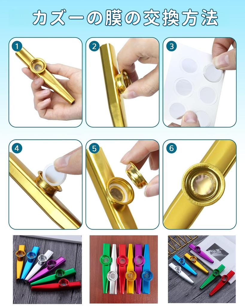 Tibemi Aluminiumlegierung Pfeifend Tragbare Begleitung Enthält 10 Staubdichte und Aufbewahrung Perfekt für Klassenzimmer und Blaues Instrument, Spielzeug, Pfeifen,