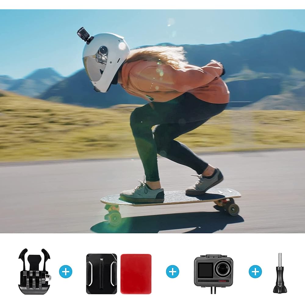 AKASO Action-Kamera Skateboard-Kit Kompatibel mit EK7000/EK7000 Pro/Brave 4/Brave 4 Pro/Brave 7 LE/Brave 7/Brave 8/V50X/V50 Pro/GoPro Hero 11 10 9 8