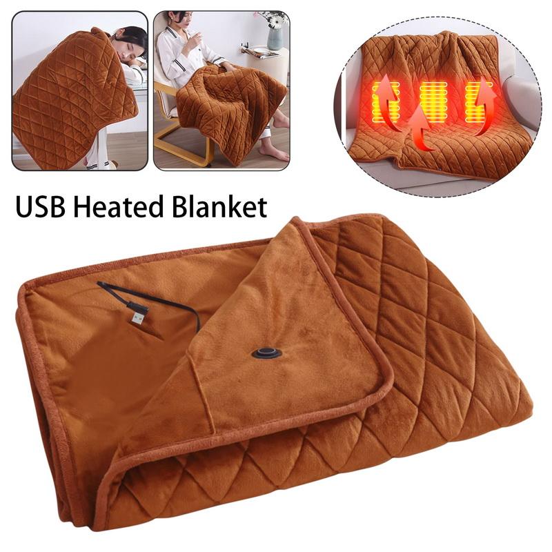 5V USB Large Loose Electric Blanket Powered By Power Bank Winter Bed Warmer Heated Sofa Blanket Body Heater Bed Warmer Mat