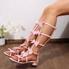 Fashion 2025 Summer Women's Low Heels Cross Strap Mary Jane Shoes Party Wedding Cosplay White Red Black Beaded Bow Princess Lolita Shoes