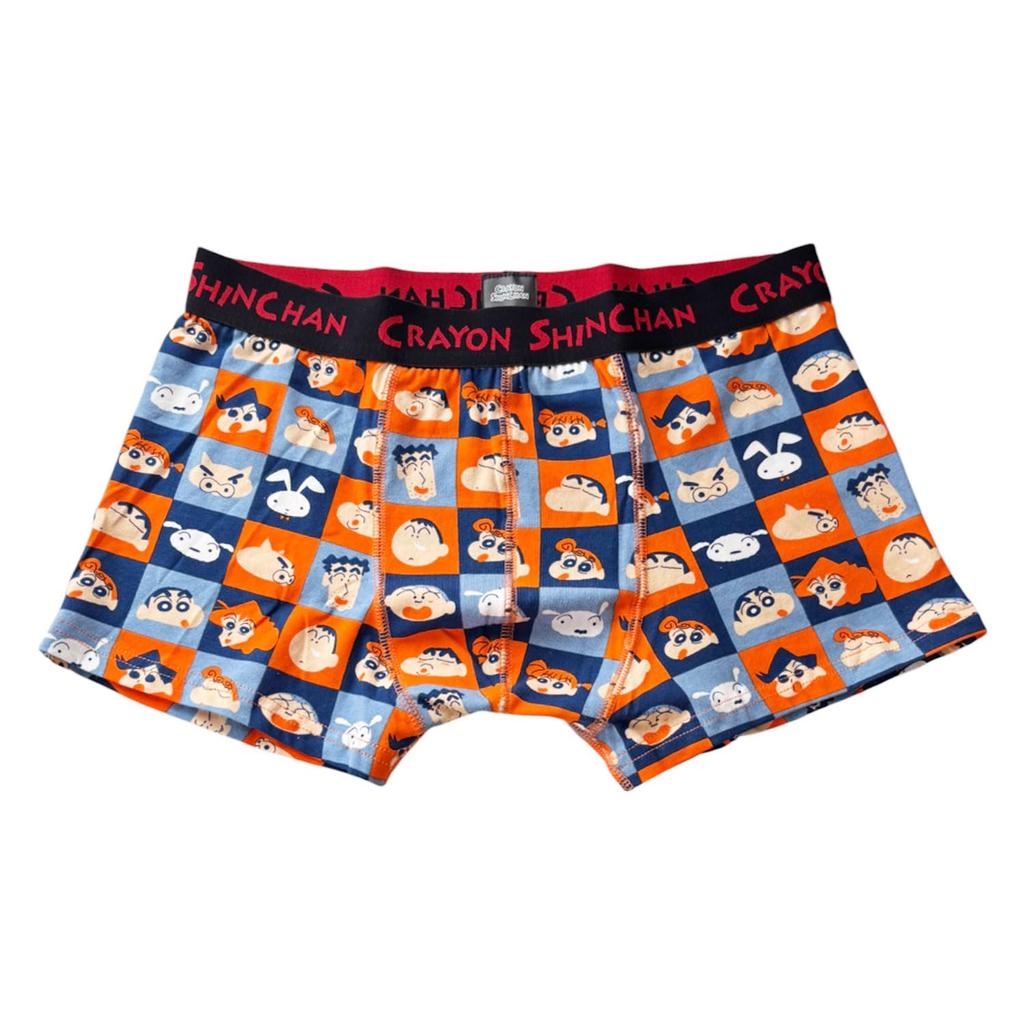 Small Planet Crayon Shin-chan Men's Underwear Block Boxer Briefs (Size M)