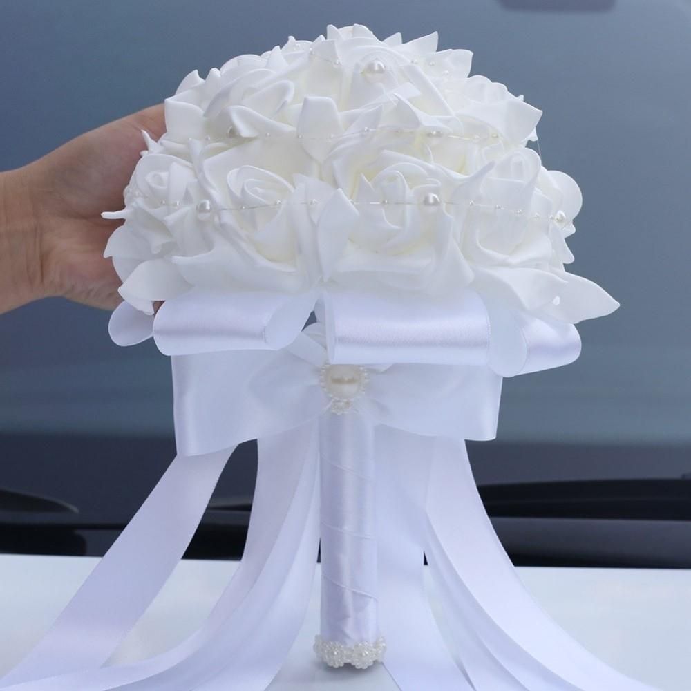 Silk Flowers Artificial Hand Bouquet Romantic Bridesmaid Bouquet  Wedding Accessories