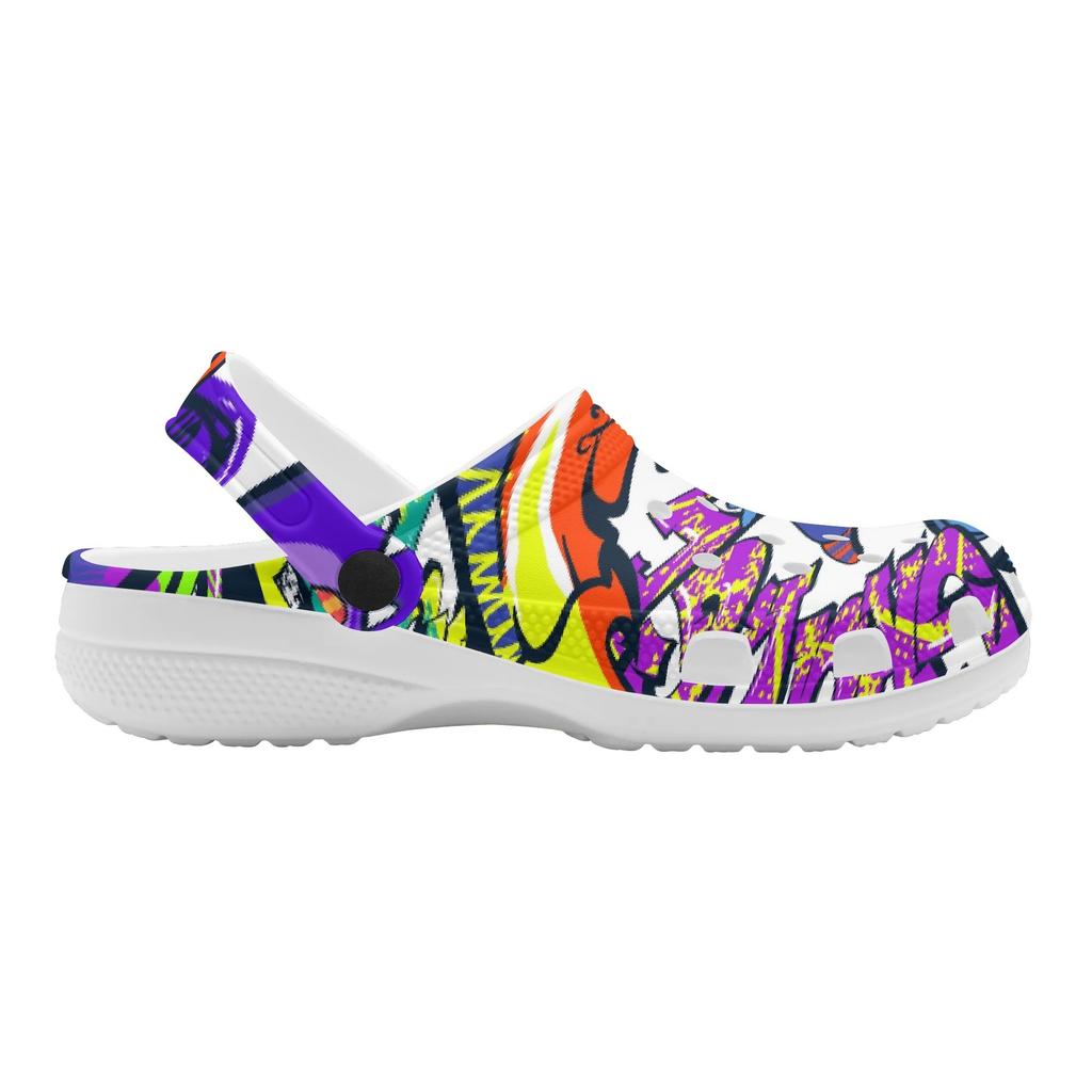 Women Men Printed EVA Clogs Lightweight Breathable Slip On Garden Beach Pool Bathroom Home Casual Sandals Indoor Outdoor Wear
