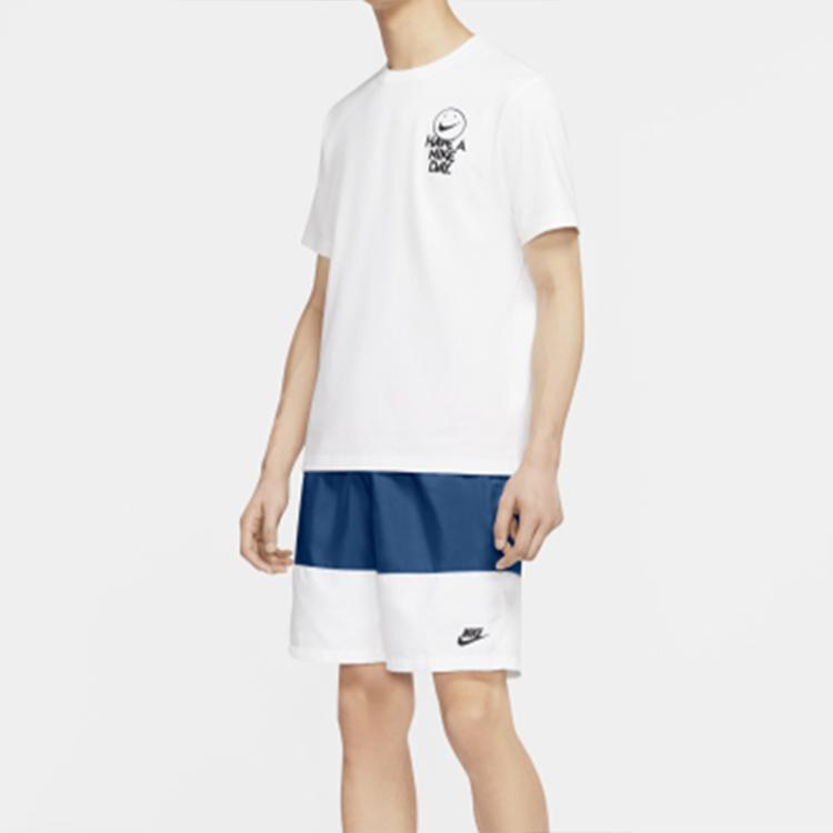 Nike Sportswear Smiley Print Short Sleeve T-Shirt Men Tops White CW4818-100